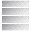 vidaXL Stufenmatten 4 stk. 100 x 25 cm Silber Aluminium Rechtwinklig