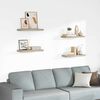 vidaXL Schwebende Wandregale 4 Stk. Eichefarben 60x23,5x3,8cm MDF