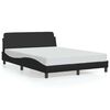 vidaXL Bettgestell "Dover" Schwarz 137x190 cm Kunstleder