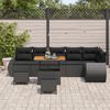 vidaXL Gartensofa-set 9 pcs Schwarz Poly-Rattan