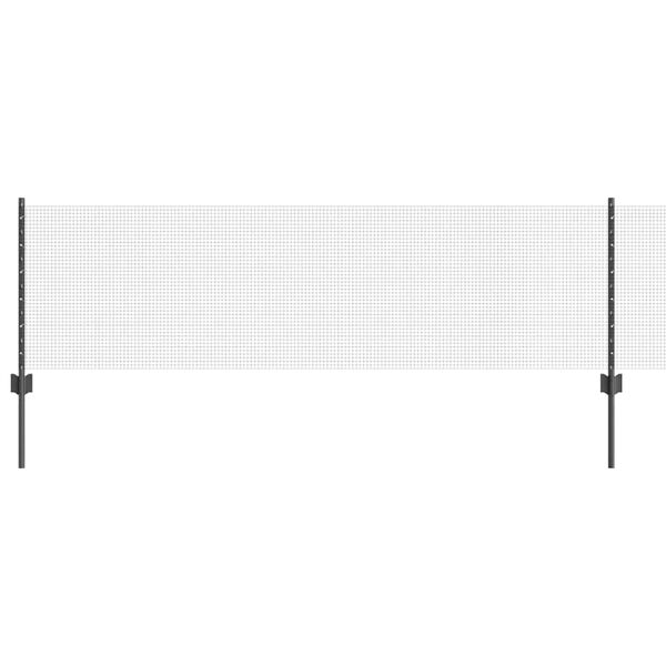 vidaXL Zaun mit Pfosten Grau 0,6 x 50 m Stahl und PVC