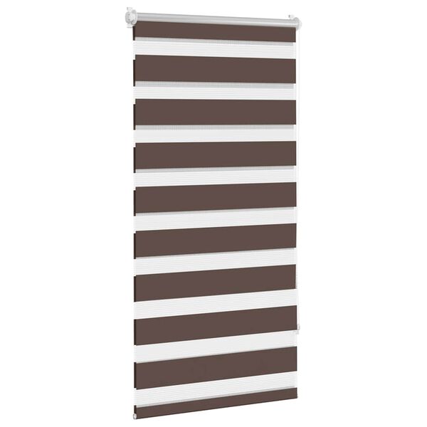vidaXL Zebra-Rollo 80,9 x 150 cm, Stoffbreite 76,7 cm, Kaffeebraun