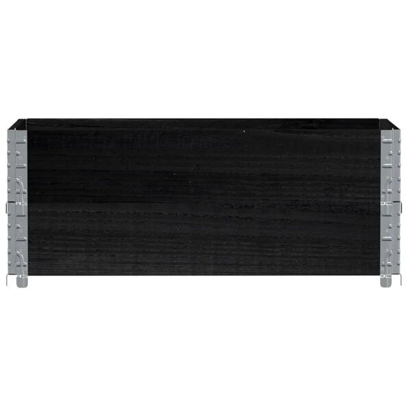 vidaXL Pflanzkasten Schwarz 100x50 cm Massivholz Kiefer