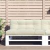 vidaXL Palettenkissen Creme 120x40x12 cm Stoff