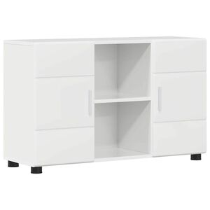 vidaXL Sideboard Hochglanz Wei&szlig; 88,5 x 30,5 x 55,5 cm Holzwerkstoff