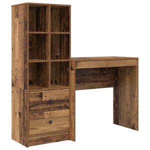 vidaXL Schreibtisch Altholz 125,5 x 40 x 127 cm 2 stk.