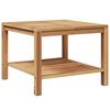vidaXL Couchtisch mit Speicher Braun 60 x 60 x 45 cm Massivholz Teak