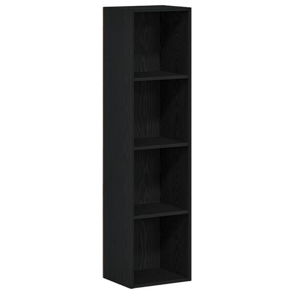 vidaXL | B&uuml;cherregal | Schwarz Eichen-Optik 36 x 30 x 143 cm Holzwerkstoff