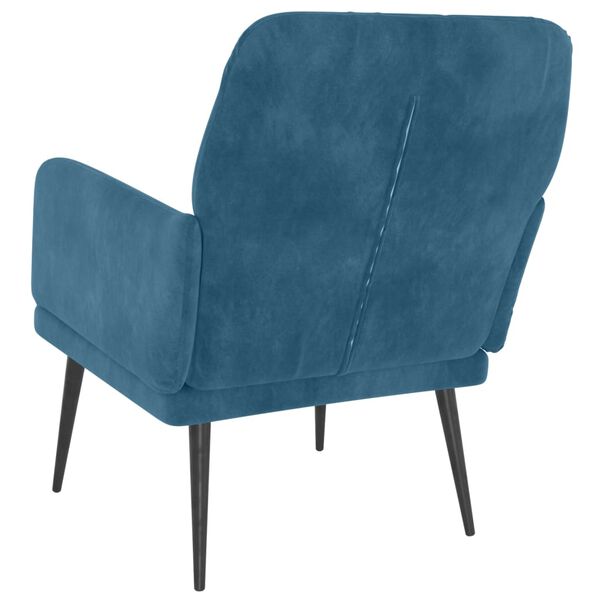 vidaXL Sessel Blau 62x79x79 cm Samt