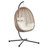 vidaXL H&auml;ngendes Ei-Stuhl Hellcreme 104 x 100 x 191 cm Poly-Rattan
