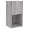 vidaXL TV-Schrank mit LED-Leuchten Grau Sonoma 30,5x30x60 cm