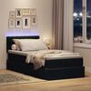 vidaXL Bett mit Stauraum und LED mit Matratze Schwarz 90 x 190 cm Samt