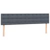 vidaXL Boxspringbett mit Matratze Dunkelgrau 180x220 cm Samt