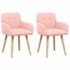 vidaXL Esszimmerst&uuml;hle 2 stk. Boucl&eacute; Rosa 59 x 56,5 x 85 cm