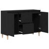 vidaXL Sideboard mit Schubladen Schwarz 101 x 35 x 60 cm Holzwerkstoff