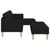 vidaXL Sofa Set 2 pcs Schwarz 173 x 131 x 67 cm Stoff