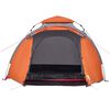vidaXL Kuppel-Campingzelt 3 Personen Grau und Orange Quick Release