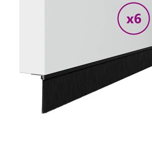 vidaXL Aufsteck T&uuml;rb&uuml;rstendichtungen 6 Stk. 100 cm Aluminiumlegierung