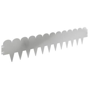 vidaXL Raseneinfassung 20 stk. 103 x 20 cm Stahl Silber