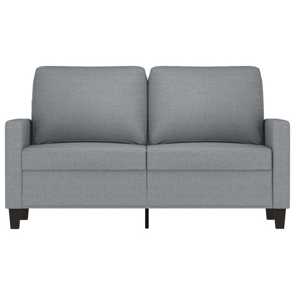 vidaXL 2-Sitzer-Sofa Hellgrau 120 cm Stoff