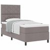 vidaXL Boxspringbett mit Matratze mit Kopfteil Taupe 90 x 190 cm Stoff