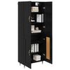 vidaXL Highboard Schwarz Eichen-Optik 69,5 x 34 x 180 cm Holzwerkstoff