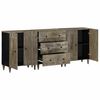 vidaXL 3-tlg. Sideboards Hellgrau 60x33,5x75 cm Massivholz Mango