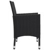 vidaXL 9-tlg. Garten-Essgruppe Poly Rattan und Glas Schwarz