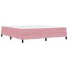 vidaXL Boxspringbett mit Matratze Rosa 180 x 200 cm Stoff