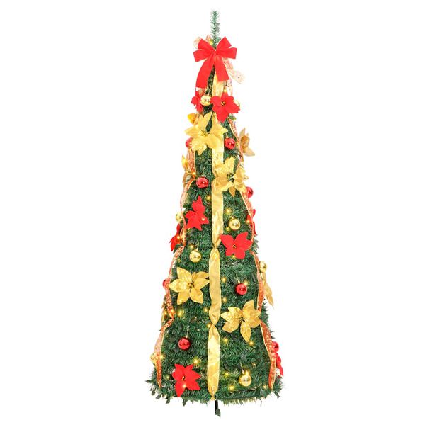 vidaXL Pop-Up-Weihnachtsbaum K&uuml;nstlich 150 LEDs Gr&uuml;n 180 cm