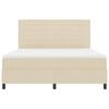 vidaXL Boxspringbett mit Matratze Creme 180 x 200 cm Stoff