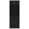 vidaXL Hochschrank Schwarz 80x42,5x225 cm Holzwerkstoff