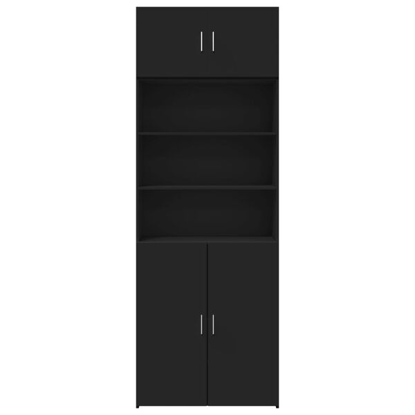 vidaXL Hochschrank Schwarz 80x42,5x225 cm Holzwerkstoff