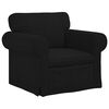 vidaXL Sofa 2 pcs Schwarz 215 x 82 x 80 cm Stoff