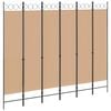 vidaXL 6-teiliger Raumtrenner Beige 240 x 200 cm Stoff