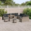 vidaXL Garten-Sofa-Set mit Kissen mit Speicher mit Kissen 13 pcs Grau