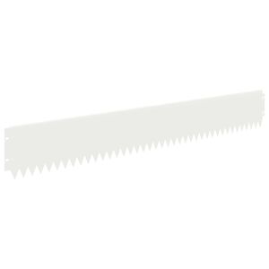 vidaXL Rasenkante 30 stk. 103 x 15 cm Stahl Wei&szlig;