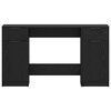 vidaXL Schreibtisch mit Speicher Schwarz Eichen-Optik 133 x 50 x 75 cm