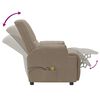 vidaXL Massagesessel Elektrisch Taupe Wildleder-Optik