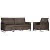 vidaXL Sofa-Set 2 pcs Dunkelgrau Kunstwildleder