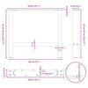 vidaXL Couchtischbeine Naturstahl 2 Stk. 50x(42-43) cm Stahl