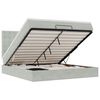 vidaXL Ottoman-Bett mit Matratzen & LEDs Hellgrau 200x200 cm Samt