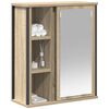 vidaXL Bad-Wandschrank mit Spiegel Sonoma-Eiche 50x21x60 cm