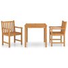 vidaXL 3-teiliges Garten-Ess-Set 80 x 80 cm Massivholz Teak