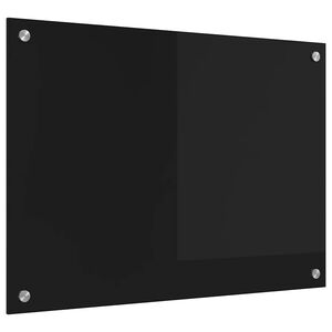 vidaXL K&uuml;chenr&uuml;ckwand Schwarz 70 x 50 cm Geh&auml;rtetes Glas