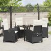 vidaXL Garten Essgruppe mit Kissen 5 pcs Schwarz Poly-Rattan