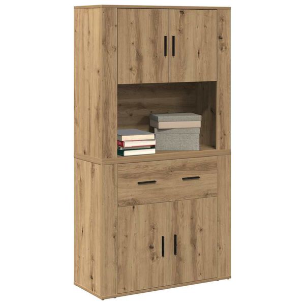 vidaXL Highboard Artisan-Eiche 80 x 33 x 150 cm Holzwerkstoff