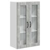 vidaXL Wandglas-Schrank LUCCA Betongrau 60 x 31 x 100 cm Holzwerkstoff