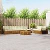 vidaXL Outdoor-Sofagarnitur mit Kissen 7 pcs Natur und Creme