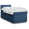 vidaXL Boxspringbett mit Matratze Blau 90x190 cm Stoff